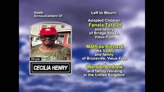 Cecilia Henry ~ Long Obituary