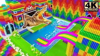 Build Fairy Castle Has Double Rainbow Slide To Slime Pool With Watermill For Crocodile