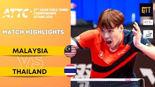 MAS 🇲🇾 VS THA 🇹🇭 | 27TH ASIAN TABLE TENNIS CHAMPIONSHIPS 2024 | Men's Team 11-12 Positioning