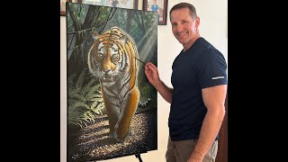 #134 How to Paint a Jungle Tiger | Acrylic Painting Tutorial | Marc Harvill Art