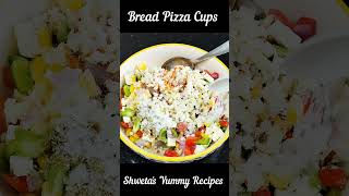 Bread Pizza Cups #youtubeshorts #food #shorts #shortsvideo #youtube #pizza #fastfood #christmas #vir