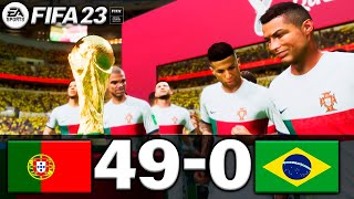FIFA 23 - PORTUGAL 49-0 BRASIL | FIFA WORLD CUP FINAL 2022 QATAR | FIFA 23 PC - FIFA 23 PS5
