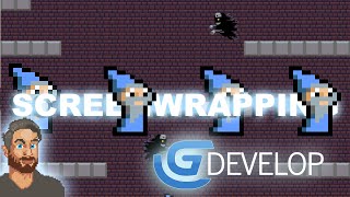 How to use screen wrapping and linear movement in Gdevelop