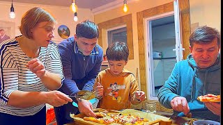 Gătim PIZZA cu familia noastră mare/ Viața la țară la părinți ❤️