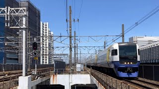 【4K】255系 特急わかしお5号 南船橋駅通過