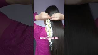 Use gajra in open hair 😍#hairstyle #yt #hair