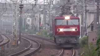 貨物列車　EH500-7号機\u002627号機　東十条通過　2015/10/11