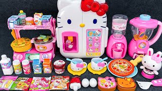 Unboxing Cute Pink Ice Cream Store Hello Kitty Smart Refrigerator (No talking) ハローキティ キッチンセットおもちゃ