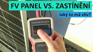 Výkon fotovoltaického panelu při zastínění