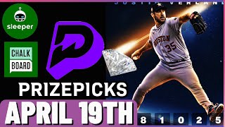 MLB PRIZEPICKS  | PROP PICKS | FRIDAY | 4/19/2024 | MLB BETTING | BET PROPS