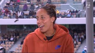 Madison Keys: 2019 Roland Garros Fourth Round Win Tennis Channel Interview