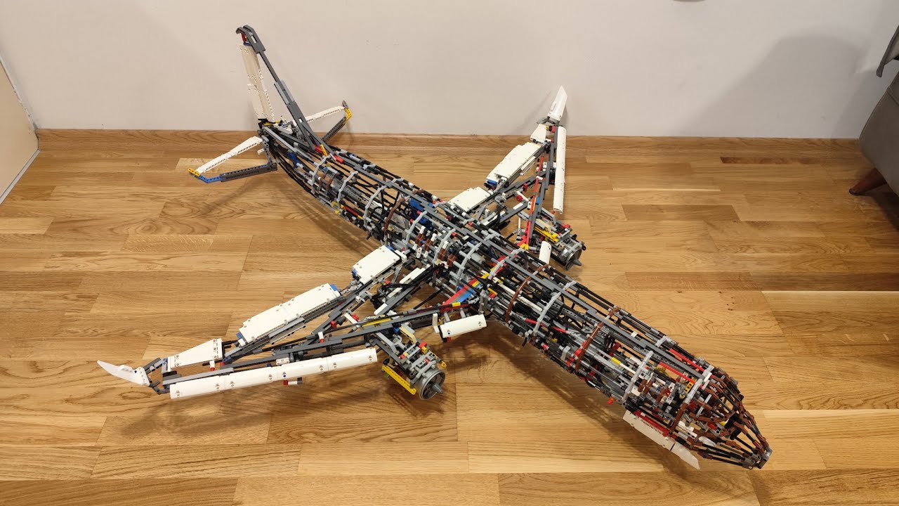Lego Technic Power Functions Airplane Has Working Controls