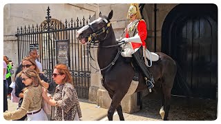 Guard Has ENOUGH and Rude Spanish Tourists Get CHARGED by the Horse!
