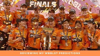 Reviewing My WBBL07 Predictions (Videomas Day 3 2021)
