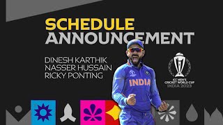 Schedule announcement : show with Dinesh karthik , naseer hussain and ricky pointing CWC2023