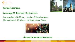 kerstnachtdienst 24 december 2024