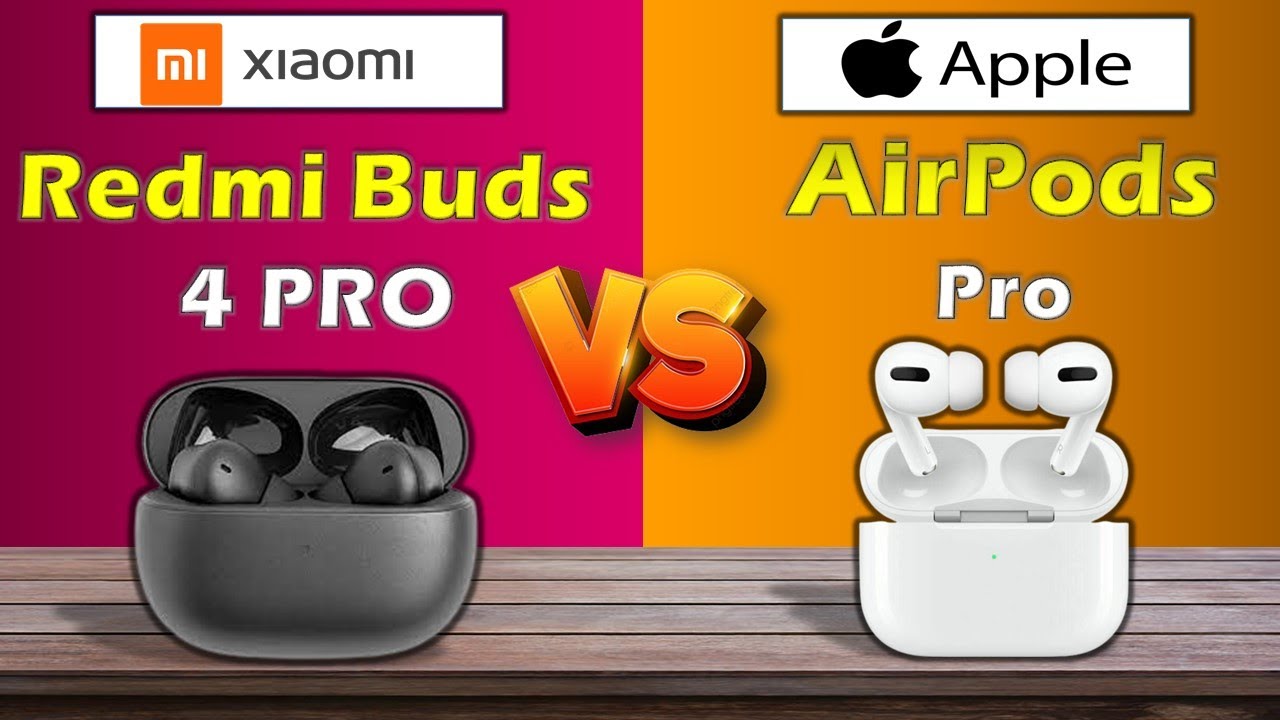 XIAOMI REDMI BUDS 4 PRO VS APPLE AIRPODS PRO - YouTube