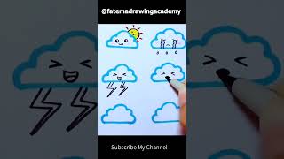 How To Draw Weather Step By Step   Easy Drawings Ideas #shorts #short #fatema_drawing_academy