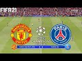 FIFA 21 | Manchester United vs PSG - UCL UEFA Champions League - Full Gameplay