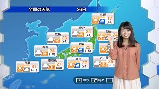 ★お天気キャスター解説★ 10月26日(水)の天気