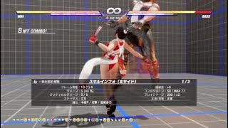 DOA6 不知火舞 空中コンボ(重量級)