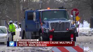 Detroit Water and Sewerage Department sees increase in water main breaks in frigid temps