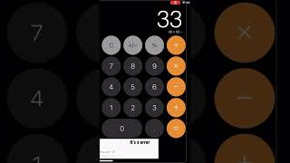 33 x 33 -33 + 33  divided by 0 = error