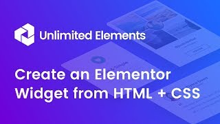 Create an Elementor Widget from HTML + CSS
