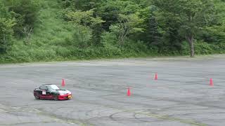 240710めいほうジムカーナ練習会 1317 カプチーノ黒赤