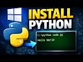 How to Install Python on Windows 11 | Run First Program Using Notepad | How to run python program