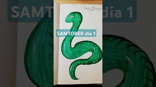 SAMTOBER día 1#dibujo #art #samix #drawing #arte #serpiente #animalmitologico #samtober