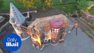 Couple build Harry Potter playhouse in garden for granddaughter