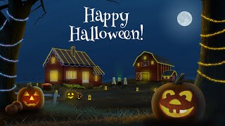 Happy Halloween wishes with some Halloween magic. Cute little ghost lighting up your home...