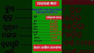 କେଉଁ ଗ୍ରହ କୁ କେତେ ଦିନ ଲାଗେ#ବିଜ୍ଞାନ #Gk #ଓଡ଼ିଆ