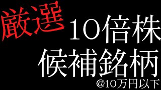 【10万円以下で買えるテンバガー候補銘柄】2倍株どころか10倍株も夢ではない厳選高成長銘柄2つを紹介