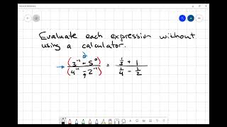 Negative exponents in a complex fraction