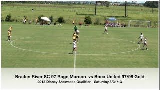 BRADEN RIVER SC 97 GIRLS RAGE MAROON -vs- Boca United Gold 97