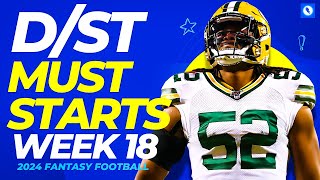 Defense (D/ST) Start Em / Sit Em - Fantasy Football Week 18