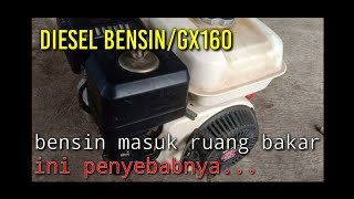 Penyebab Diesel bensin/gx160 susah hidup/mogok