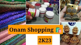 onam Shopping vlog/set saree blouse shopping vlog 🛍️/Twinkle designs