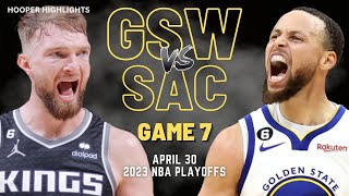 Golden State Warriors vs Sacramento Kings Full Game 7 Highlights | Apr 30 | 2023 NBA Playoffs