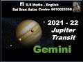 Jupiter Transit to Aquarius 2021 for Gemini