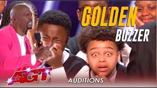 Detroit Youth Choir: Terry Crews In TEARS As He Hits The Golden Buzzer! | America's Got Talent 2019