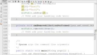 02 Jtable, Customize DefaultTableModel