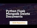 Python flask mongodb delete documents