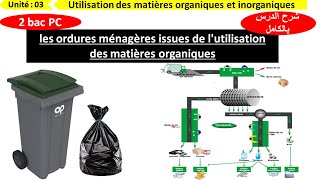 Les ordures ménagères issues de l'utilisation des matières organiques 2bac (درس كامل)