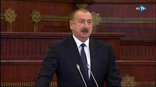 Altıncı cağırış Milli Məclisin ilk iclasında Prezident İlham Əliyev iştirak edib