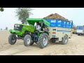 दो 50 hp के शेरों का मुकाबला swaraj. 744 fe vs indo farm 3055 nv full loding trolley compition video