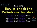 How to check the Palindrome Number in java?
