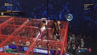 WWE 2K24 1v1 Hell In A Cell Trading Blows Spot